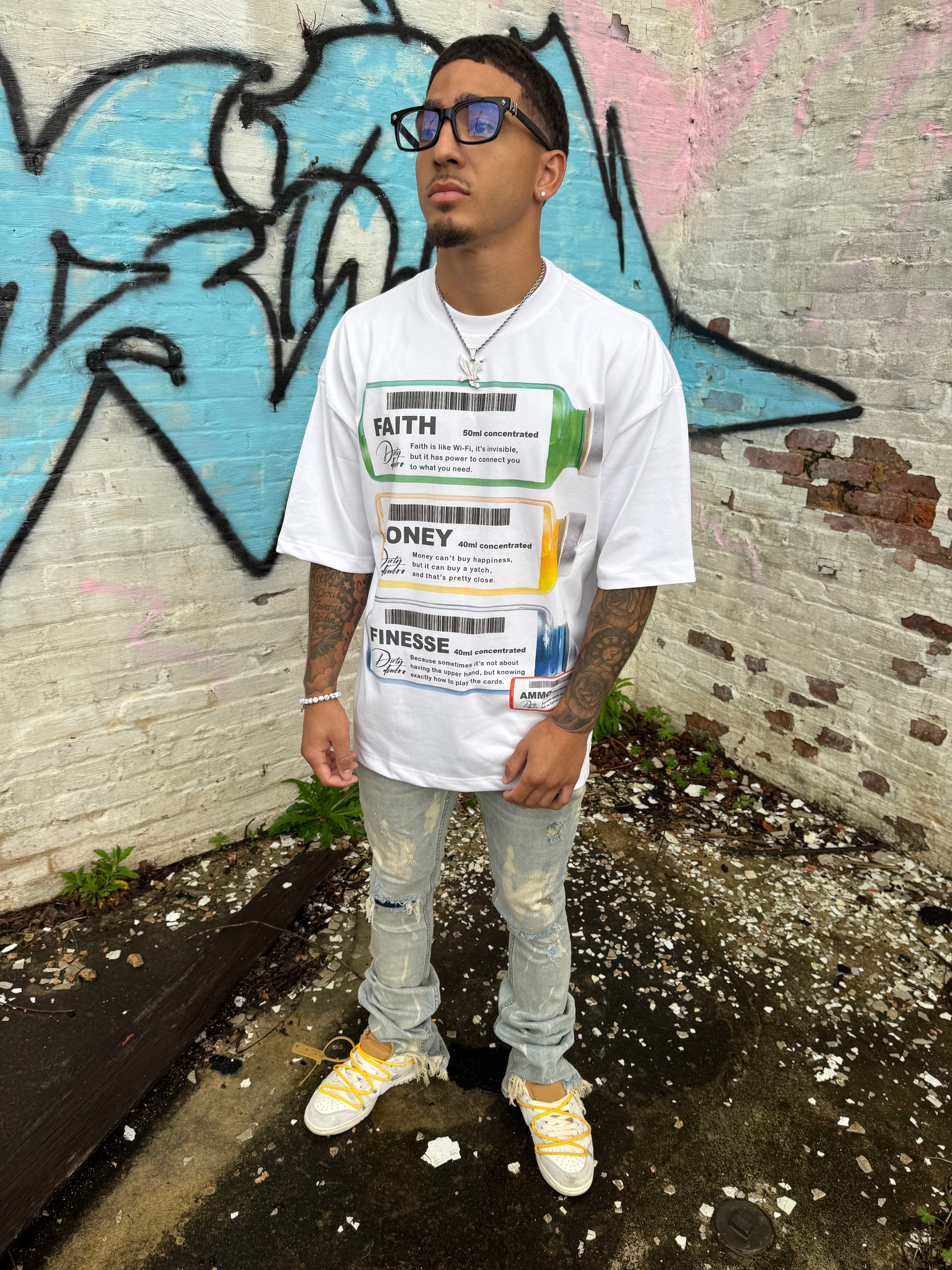 DINERO FMF TEE WHITE